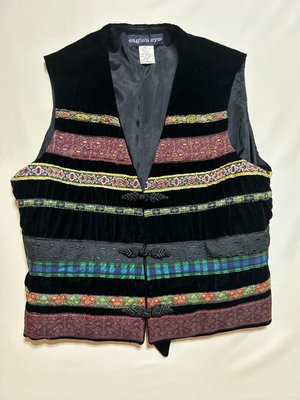 Eagle's Eye Vintage Vest; Y2K; Women's Medium; Multicolor;